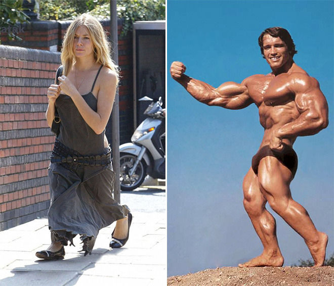 Arnold Schwarzenegger grote lul sexy tiener meisje foto